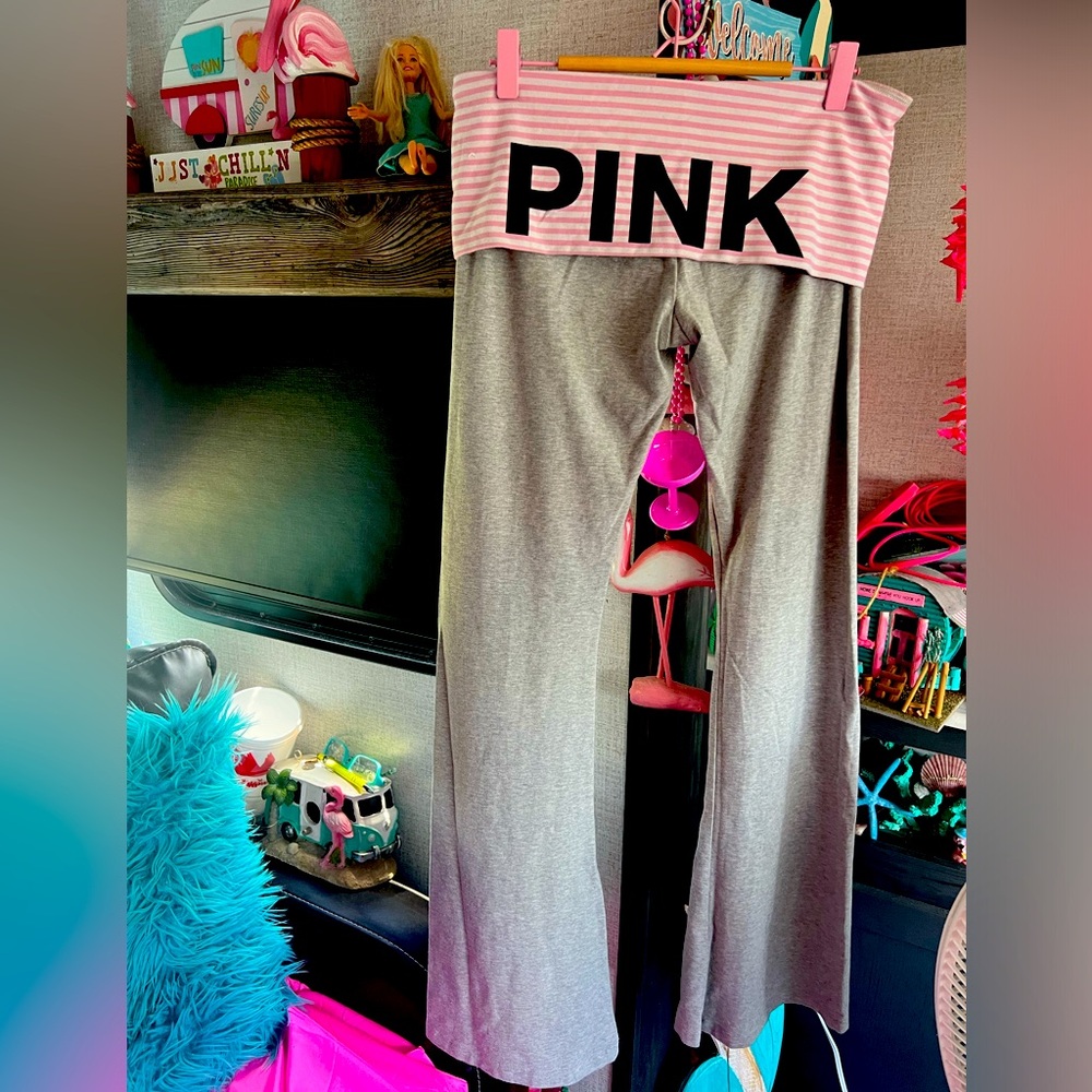 VS Pink Fold Over Leggings